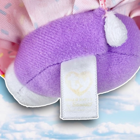 💙 TY HELLO KITTY Ice Cream Cone Sprinkles 2014 Mini Plush Stuffed Animal Sanrio - Picture 6 of 7